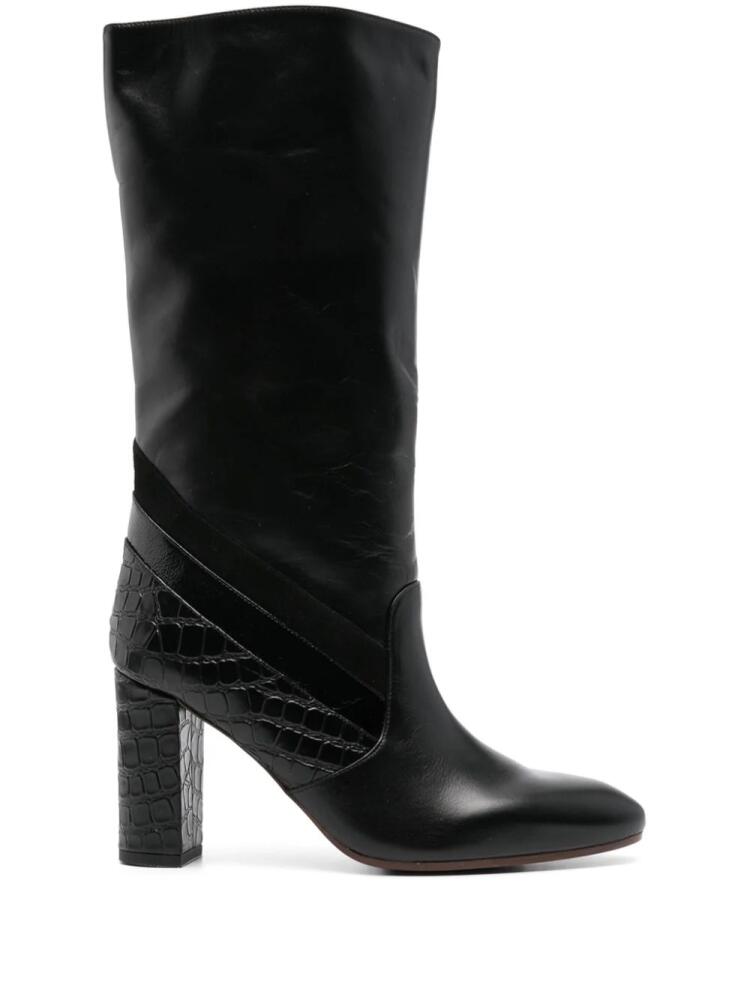 Chie Mihara Elik 80mm leather boots - Black Cover