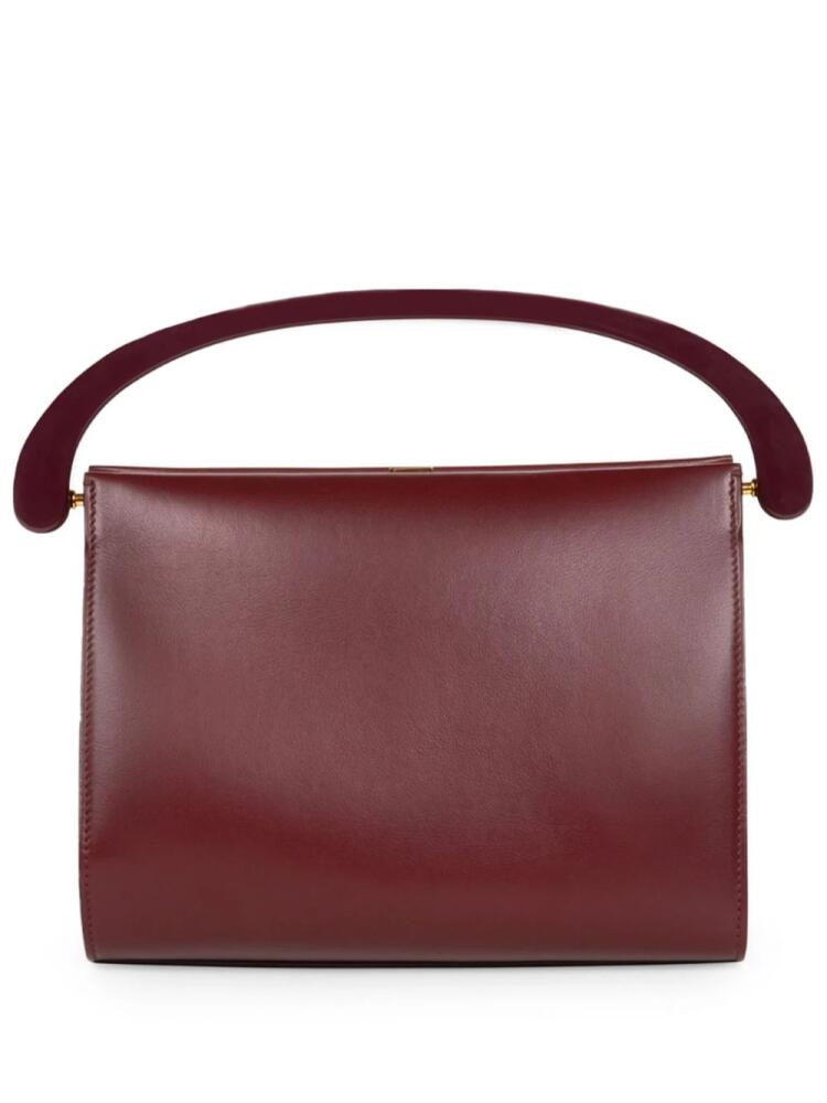 DRIES VAN NOTEN medium resin-handle leather bag - Red Cover