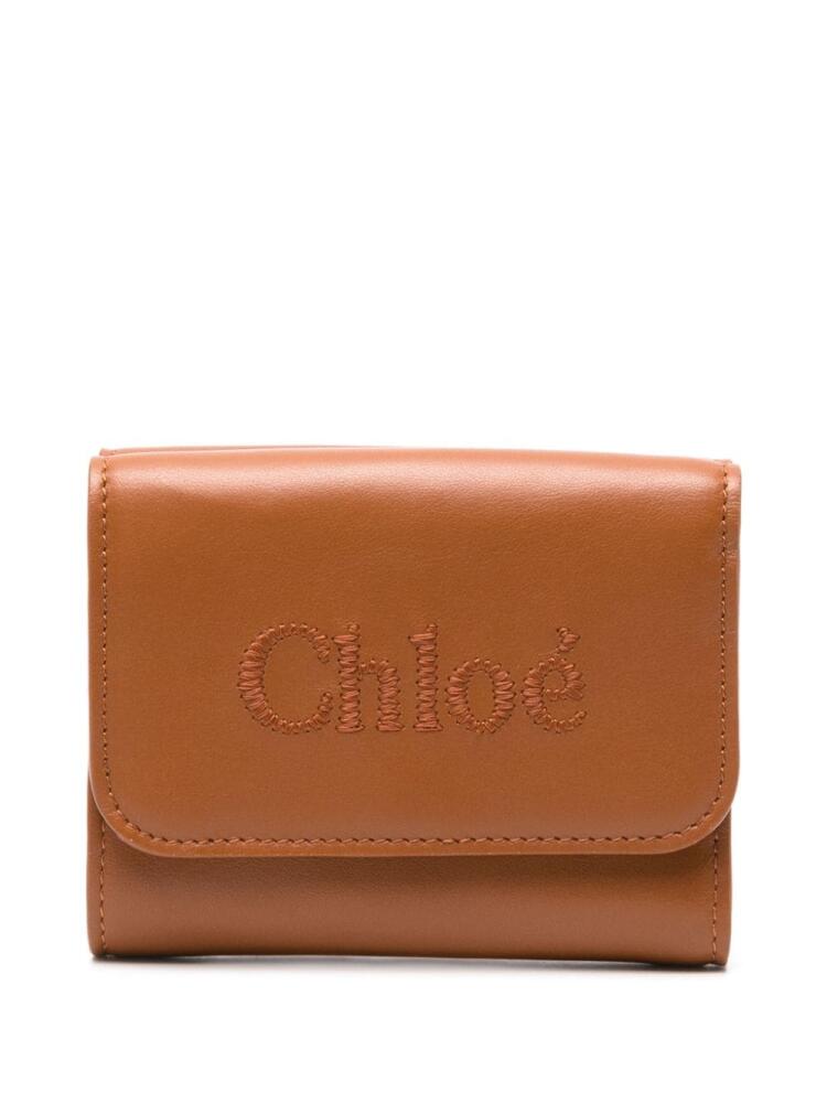 Chloé small Sense leather wallet - Brown Cover