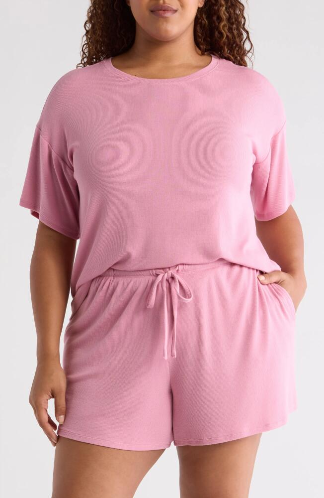 Nordstrom Moonlight Eco Easy Rib Short Pajamas in Pink Prince Cover