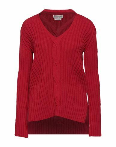 Alexander Mcqueen Woman Sweater Red Wool, Polyester Cover