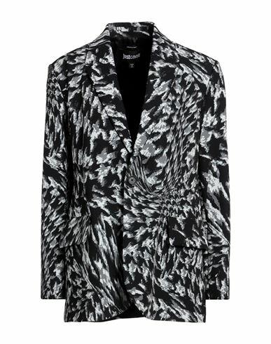 Just Cavalli Woman Blazer Black Polyester, Elastane Cover