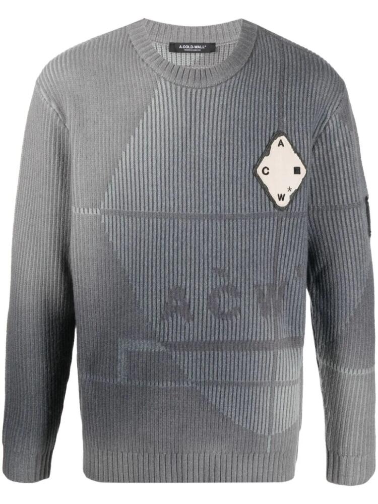 A-COLD-WALL* Spray wool-blend jumper - Grey Cover