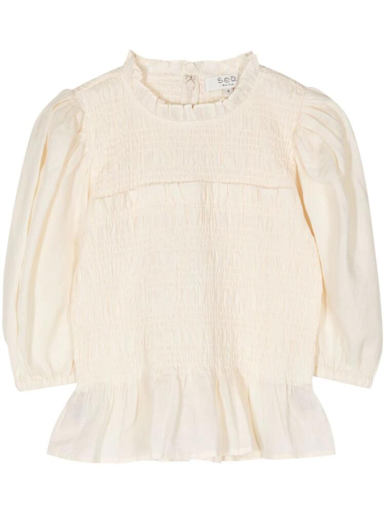 Sea Cole smocked blouse - White Cover