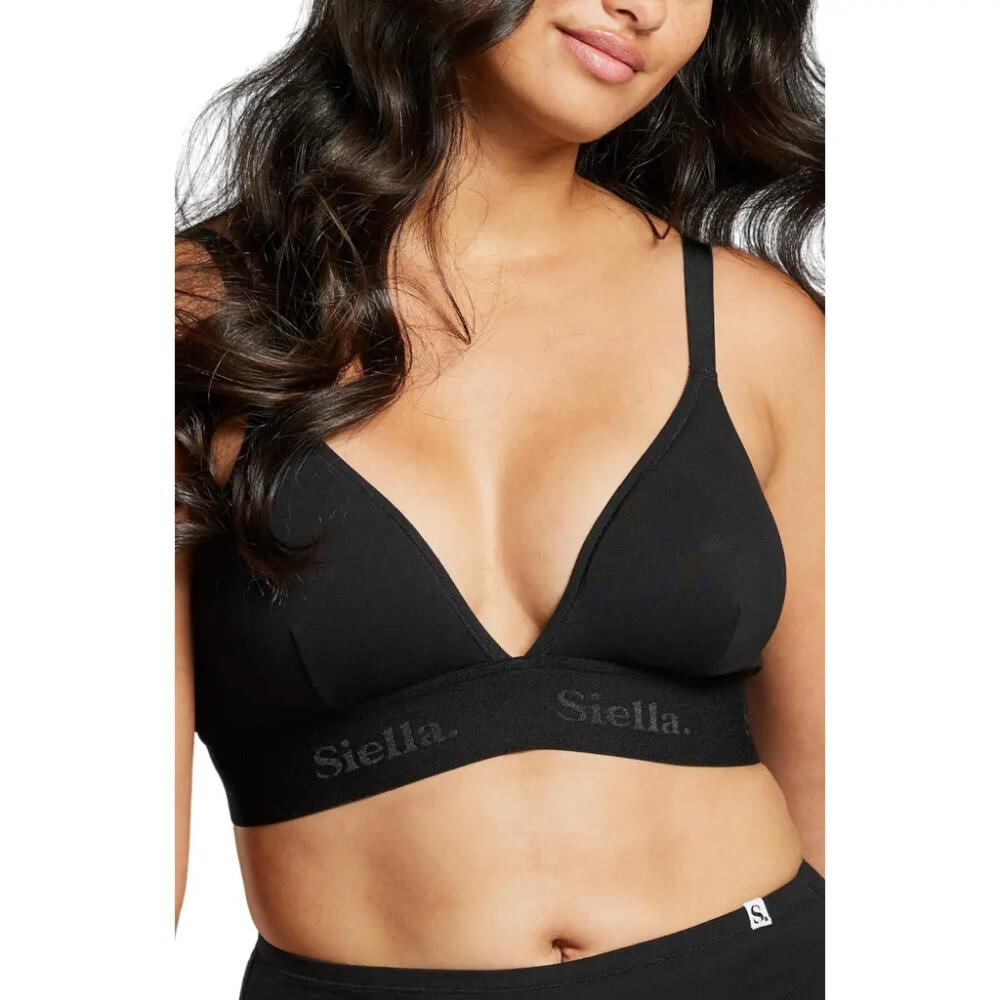 Siella Organic Cotton Triangle Padded Bra in Black Cover