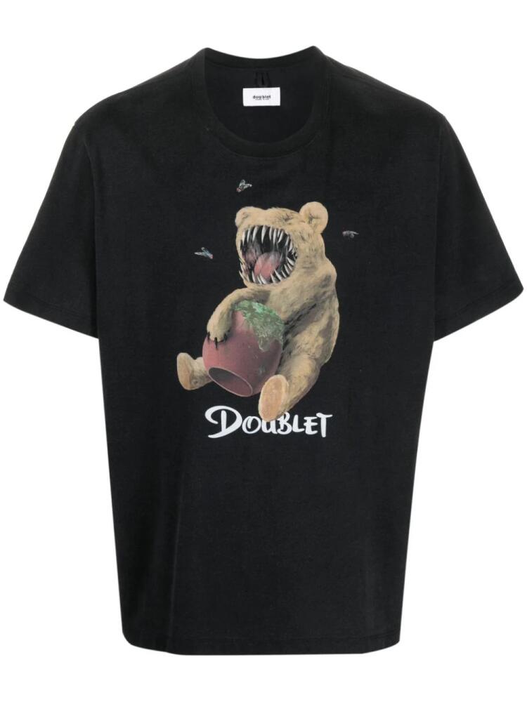 Doublet graphic-print cotton T-shirt - Black Cover