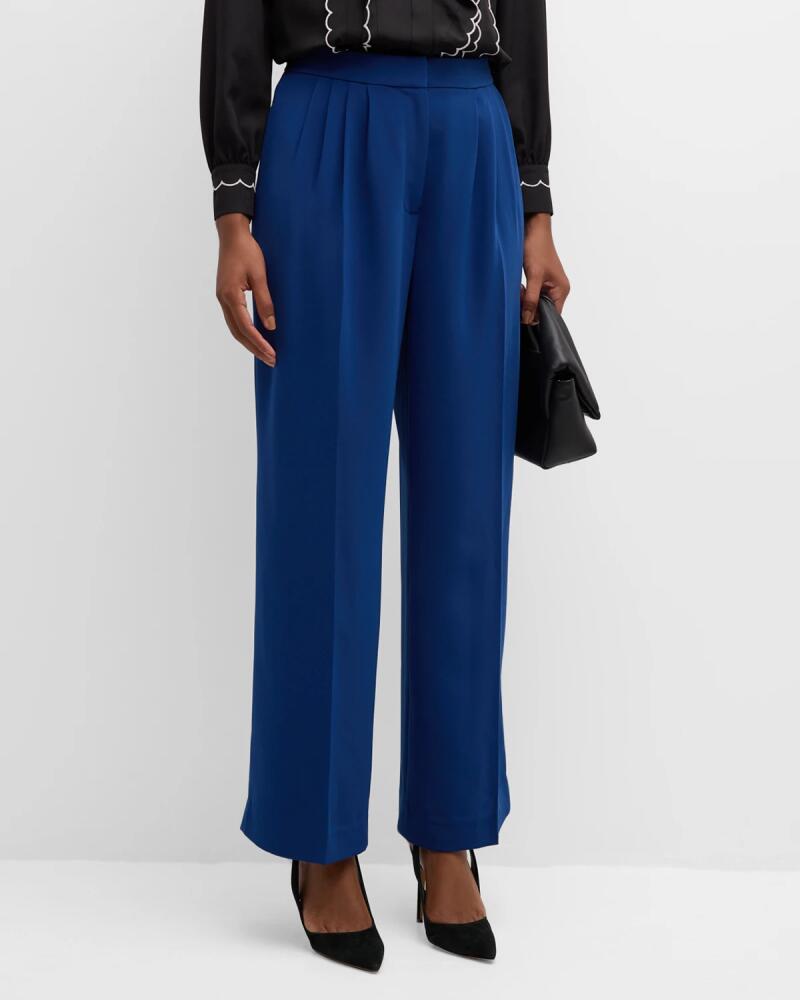 Elie Tahari The Rita Pleated Straight-Leg Pants Cover