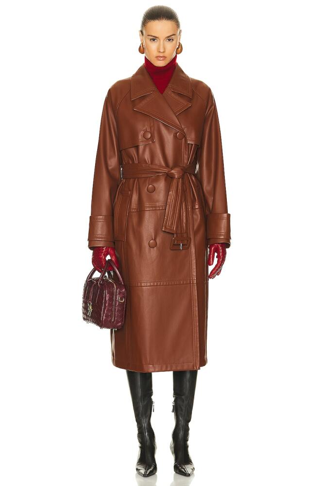 STAND STUDIO Betty Trench Coat in Brown Cover