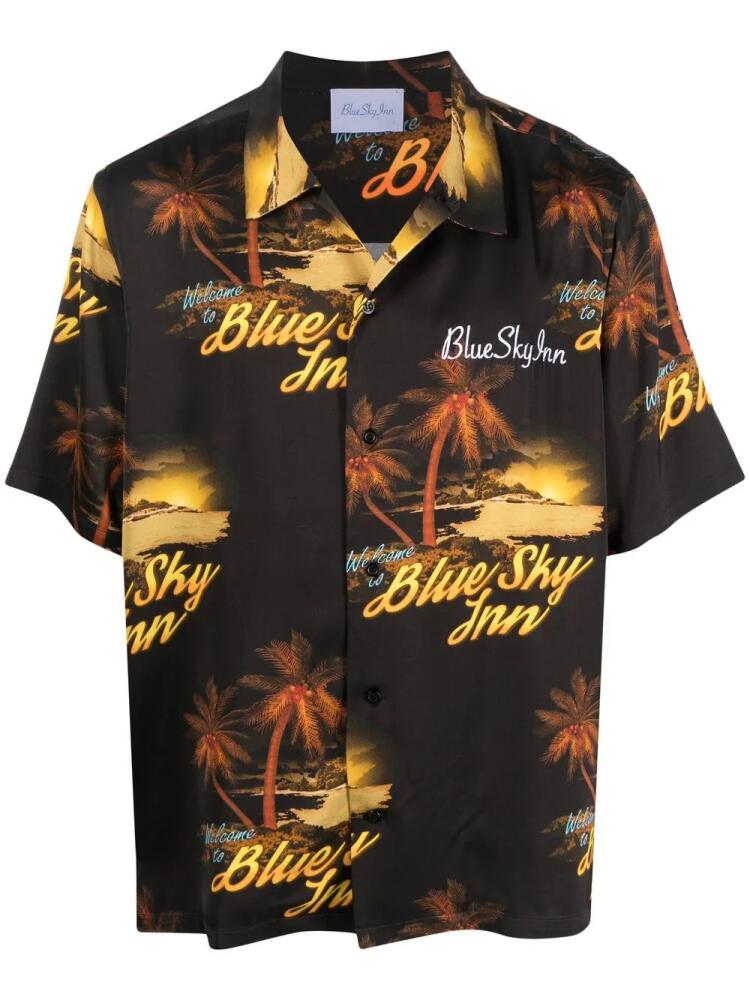 BLUE SKY INN graphic-print short-sleeve shirt - Black Cover