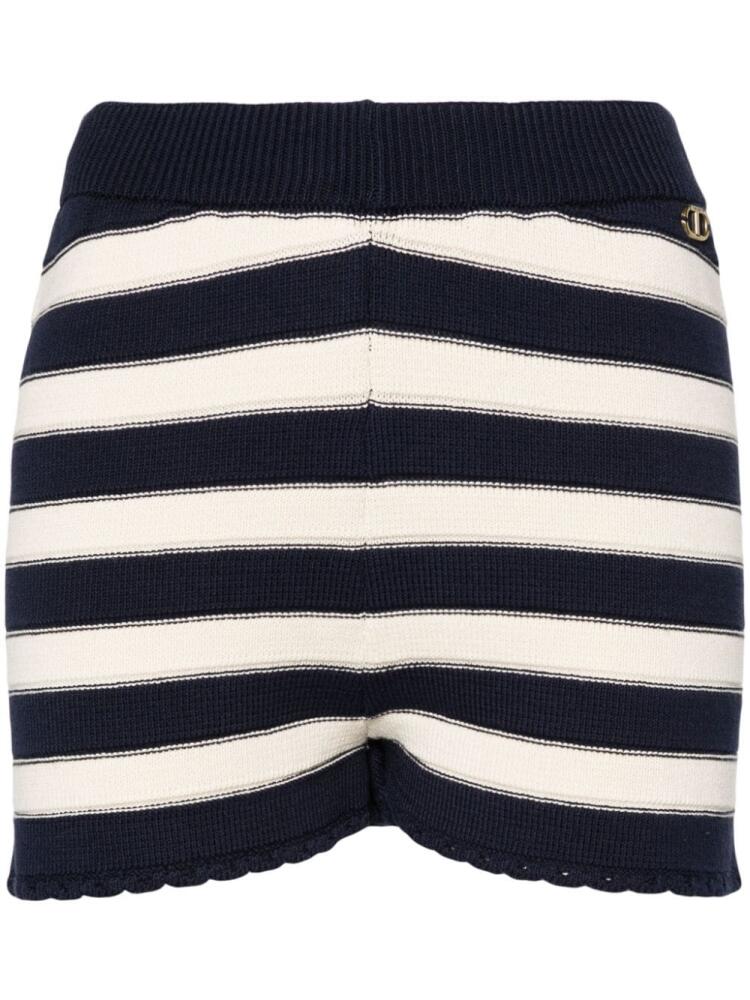 TWINSET striped knitted mini short - Blue Cover