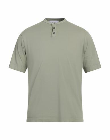 Alpha Studio Man T-shirt Sage green Cotton, Elastane Cover