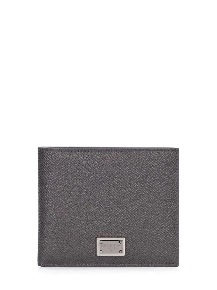 DOLCE & GABBANA Logo Plaque Leather Wallet Cover