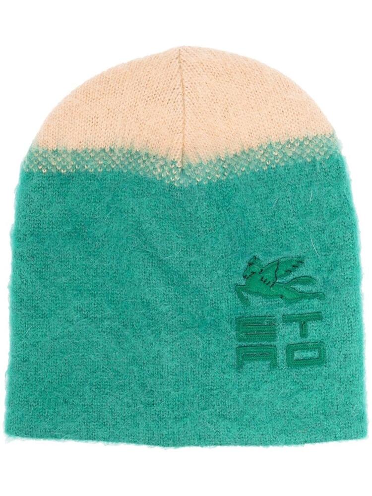 ETRO embroidered-logo beanie - Green Cover