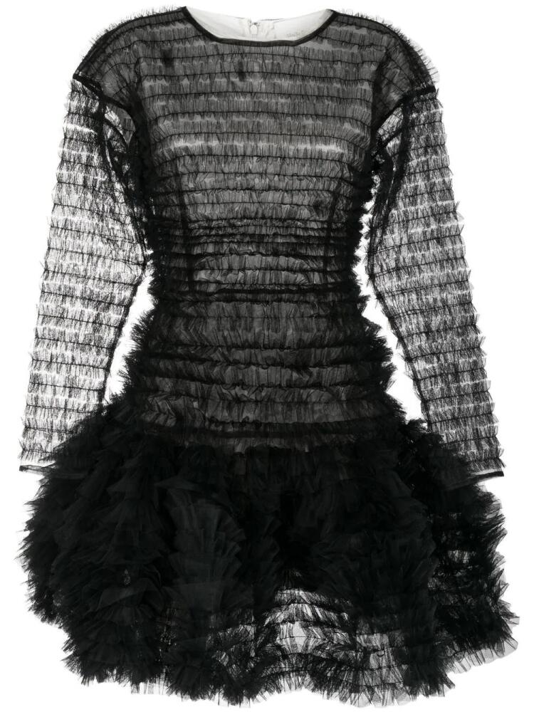 Molly Goddard Bianca ruffled-tulle dress - Black Cover