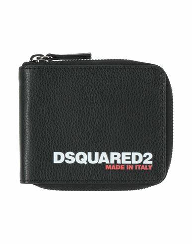 Dsquared2 Man Wallet Black Leather Cover