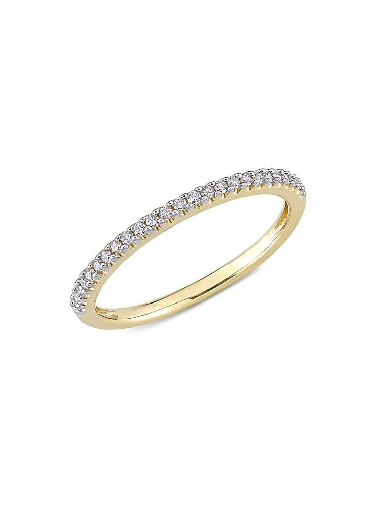 Sonatina Women's 14K Yellow Gold & Diamond Stackable Ring Cover