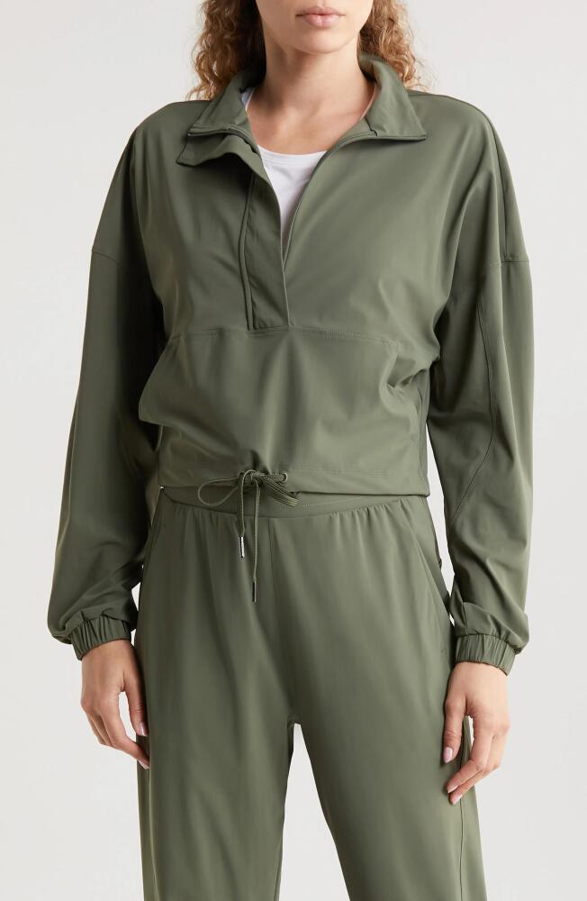 Sweaty Betty Explorer Half Zip Anorak in Ivy Green Cover