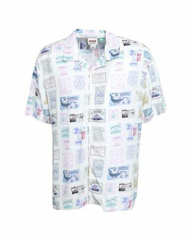 Guess Man Shirt White EcoVero viscose Cover