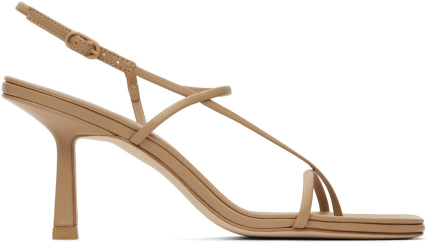 Studio Amelia Beige Cross Front 70 Heeled Sandals Cover