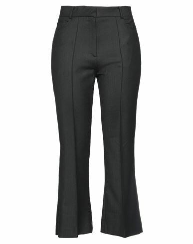 Rokh Woman Pants Black Polyester, Wool, Elastane Cover