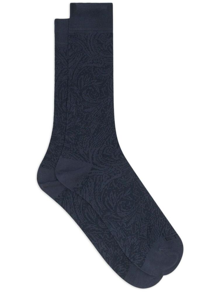 ETRO paisley-jacquard socks - Blue Cover