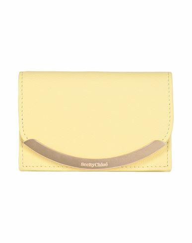 See By Chloé Woman Document holder Light yellow Cow leather Cover