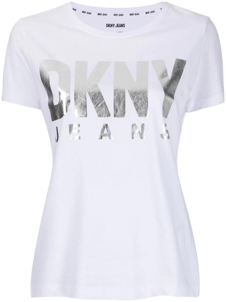 DKNY logo-print T-shirt - White Cover