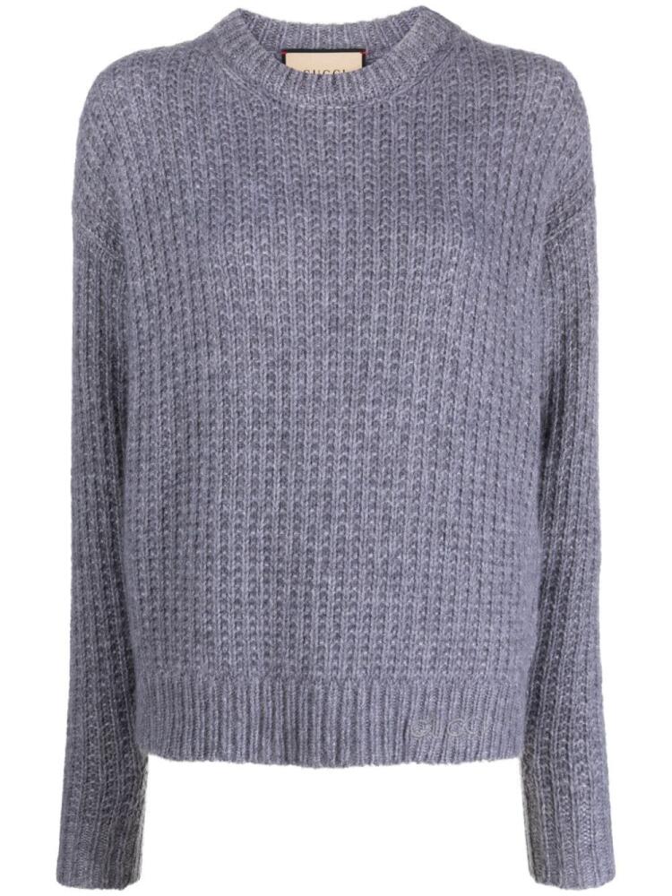 Gucci ribbed-knit cashmere jumper - Grey Cover