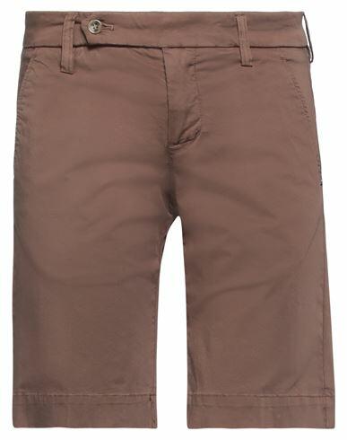 Entre Amis Man Shorts & Bermuda Shorts Brown Cotton, Elastane Cover