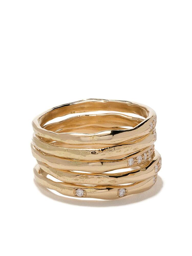 Wouters & Hendrix Gold 18kt yellow gold Diamond set of rings Cover