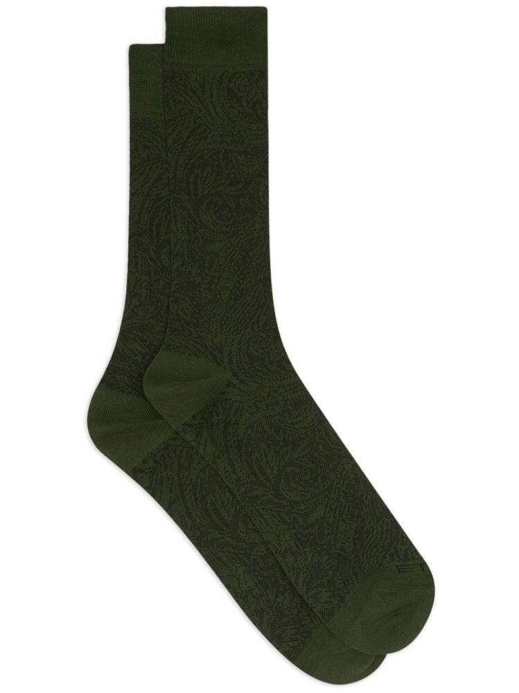 ETRO paisley-jacquard socks - Green Cover