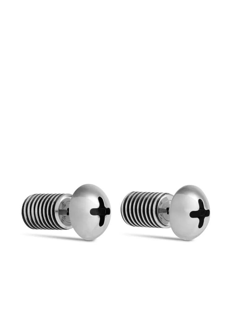 Balenciaga Garage Screw stud earrings - Silver Cover