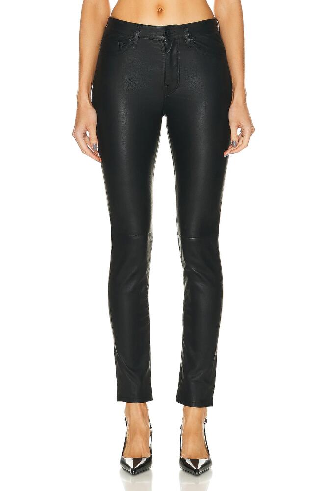 NILI LOTAN Nils Slim Leather Pant in Black Cover