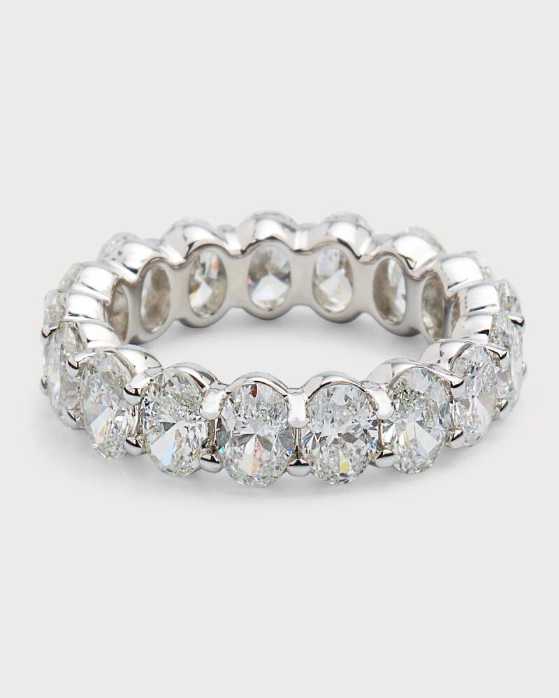 Neiman Marcus Diamonds Oval-Cut Diamond 18K White Gold Eternity Band Ring Cover