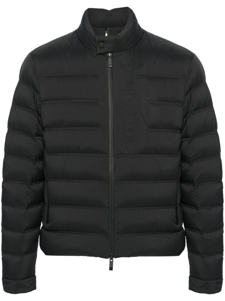 Moncler logo-embossed quilted jacket - Black Cover