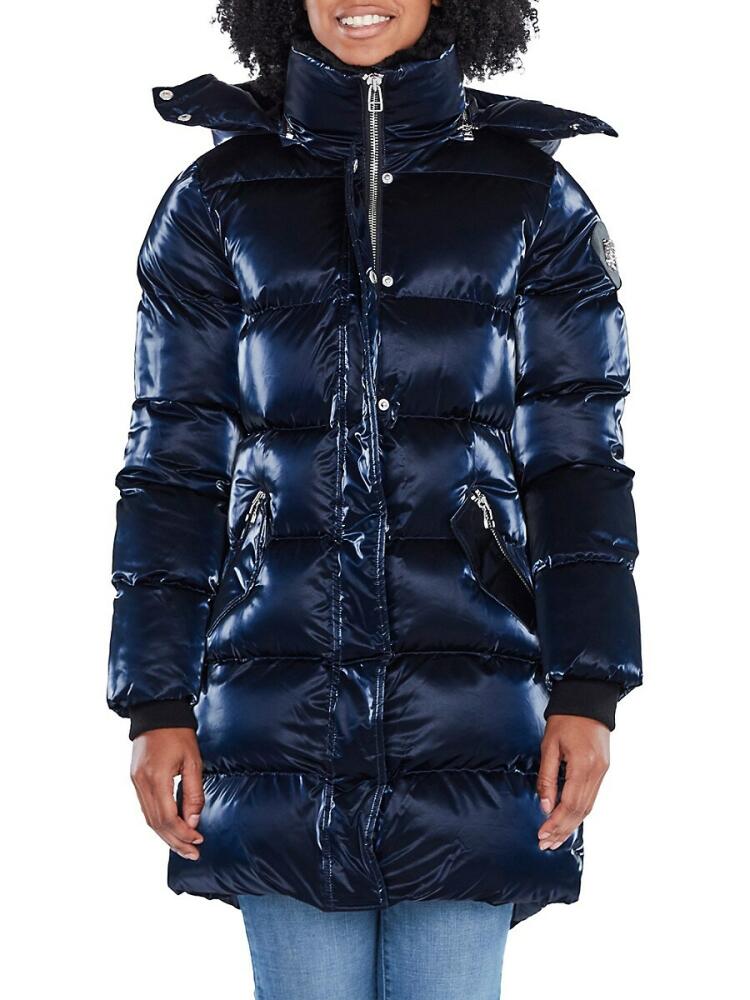 Woodpecker Women's Penguin Faux Fur Lined Puffer Coat - All Wet Navy Cover