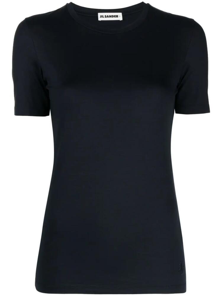 Jil Sander round-neck stretch T-shirt - Blue Cover