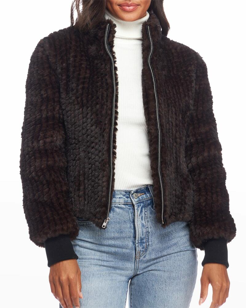 Fabulous Furs 5th Ave Faux Fur Bomber Jacket Cover