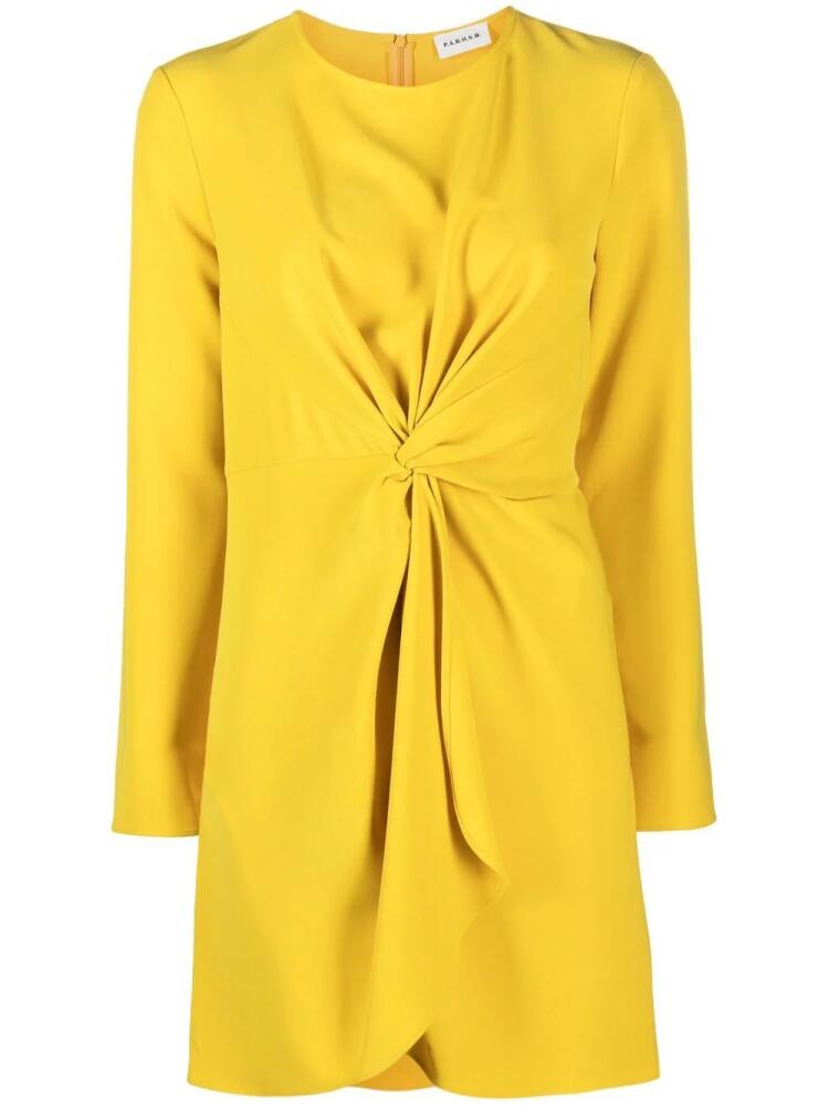 P.A.R.O.S.H. gathered long-sleeve dress - Yellow Cover