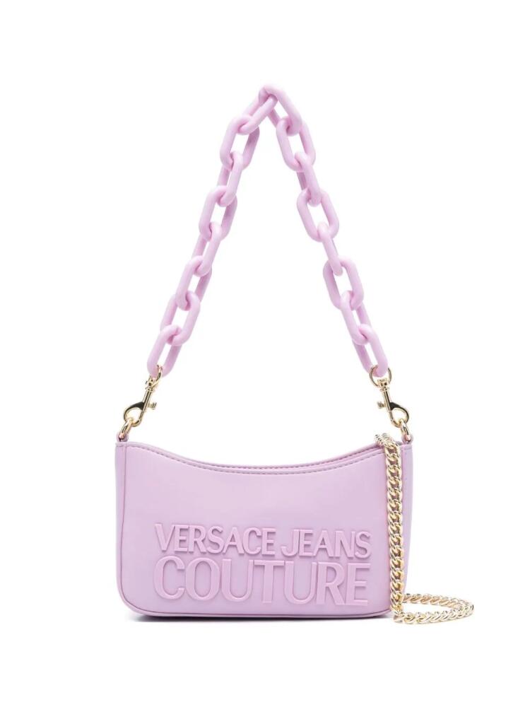 Versace Jeans Couture raised-logo shoulder bag - Purple Cover