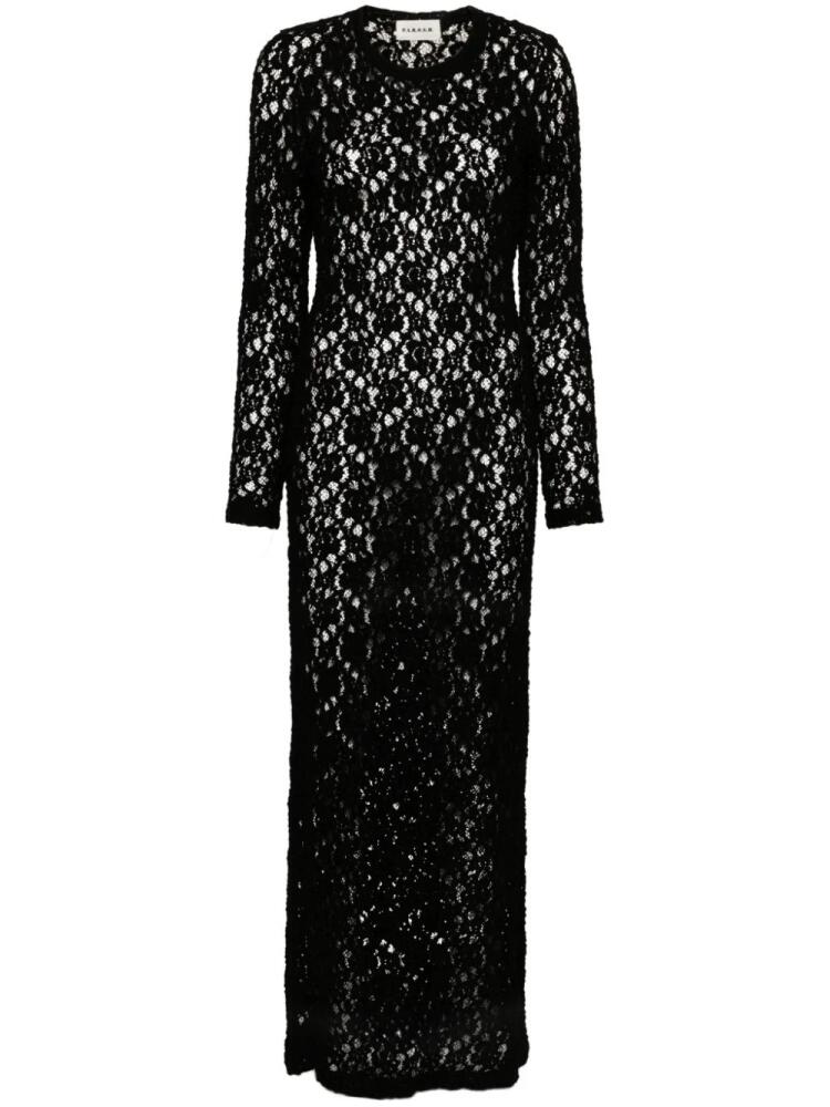 P.A.R.O.S.H. bodycon lace maxi dress - Black Cover