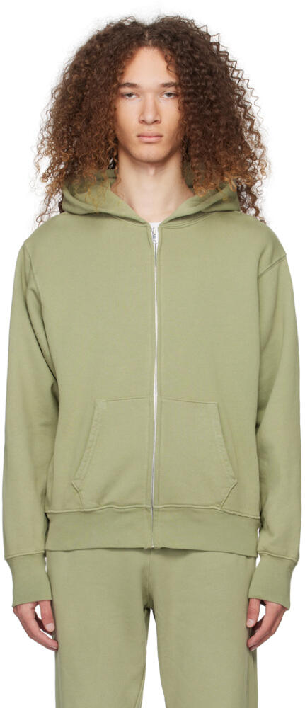 Les Tien Khaki Heavyweight Zip Hoodie Cover