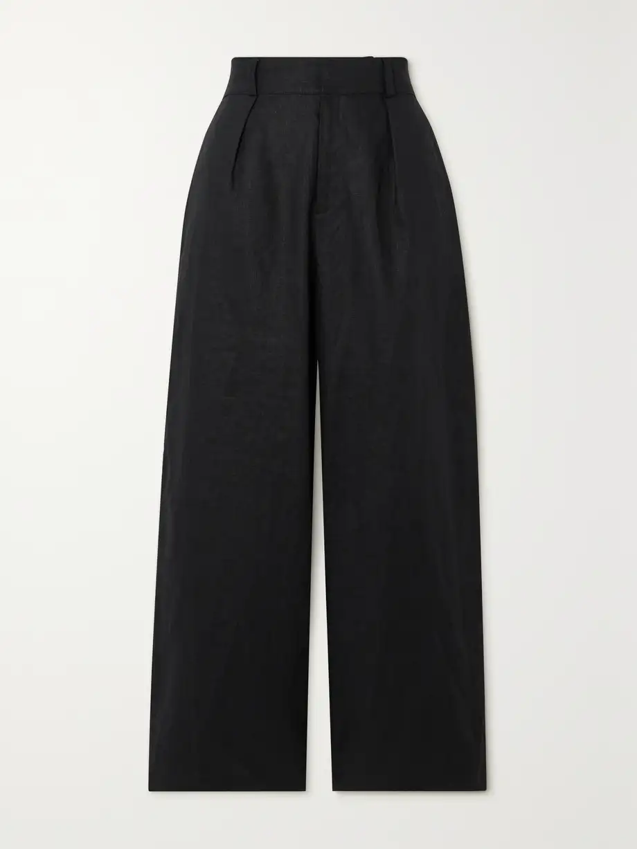 Faithfull - + Net Sustain Ida Linen Straight-leg Pants - Black Cover