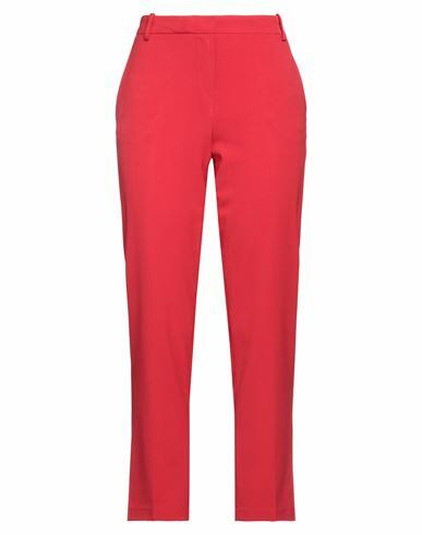 Biancoghiaccio Woman Pants Red Polyester, Viscose, Elastane Cover