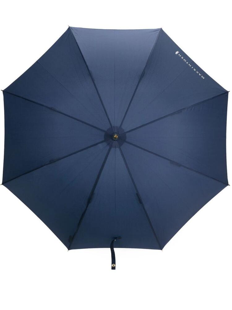 Mackintosh Heriot Whangee handle umbrella - Blue Cover