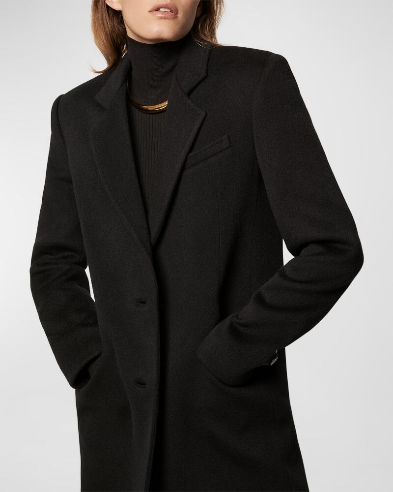 Another Tomorrow Cashmere Blend Tailored Peacoat Cover