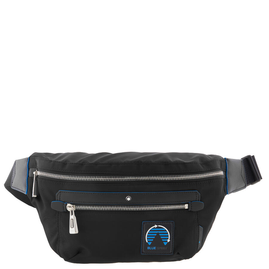 Montblanc Black Nylon Blue Spirit Belt Bag Cover