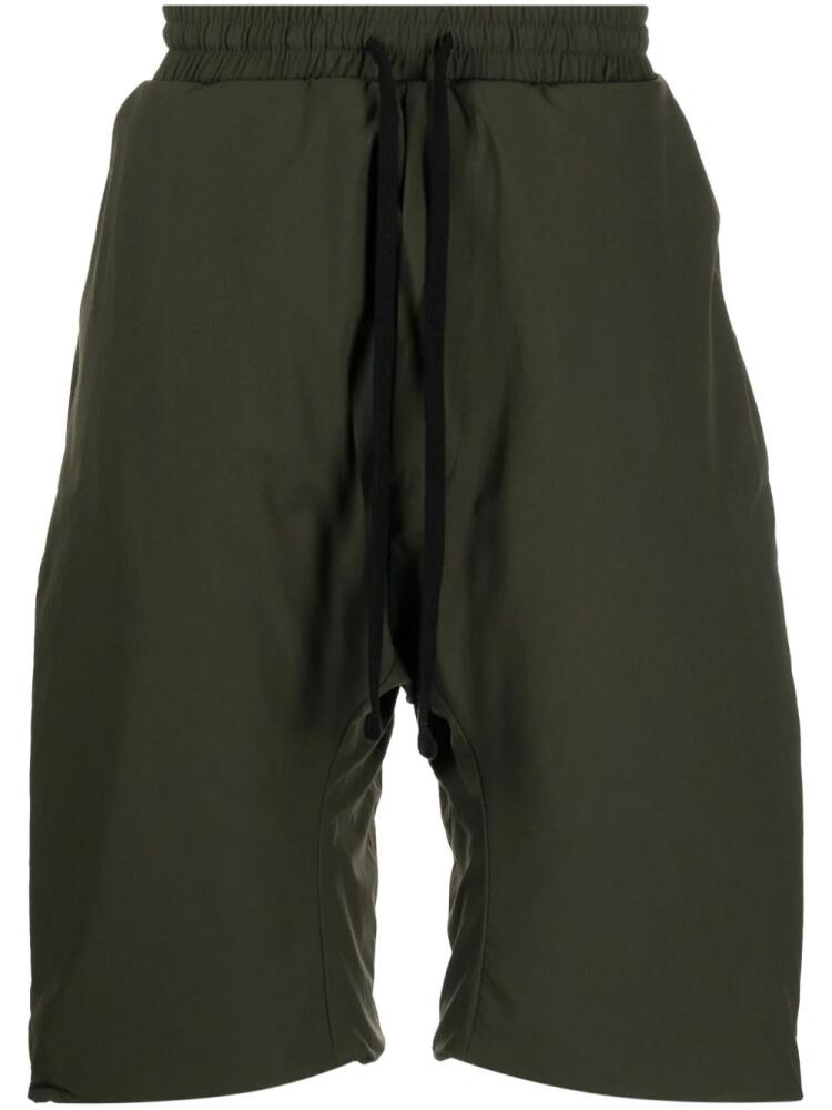 Thom Krom drawstring drop-crotch shorts - Green Cover