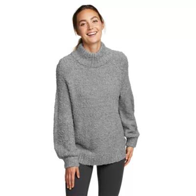 Eddie Bauer Women's Moonspun Bouclé Funnel-Neck Sweater Cover