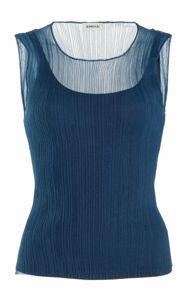 SIMKHAI - Oakley Bralette Tank Top - Blue Cover